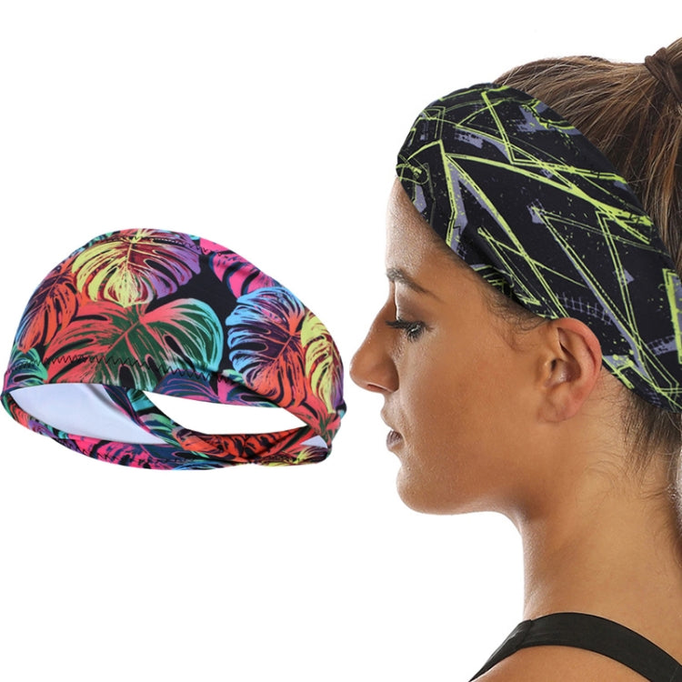 2 PCS Running Fitness Exercise Sweat-Absorbent Elastic Headband Sports Sweatband, Size: Free Size