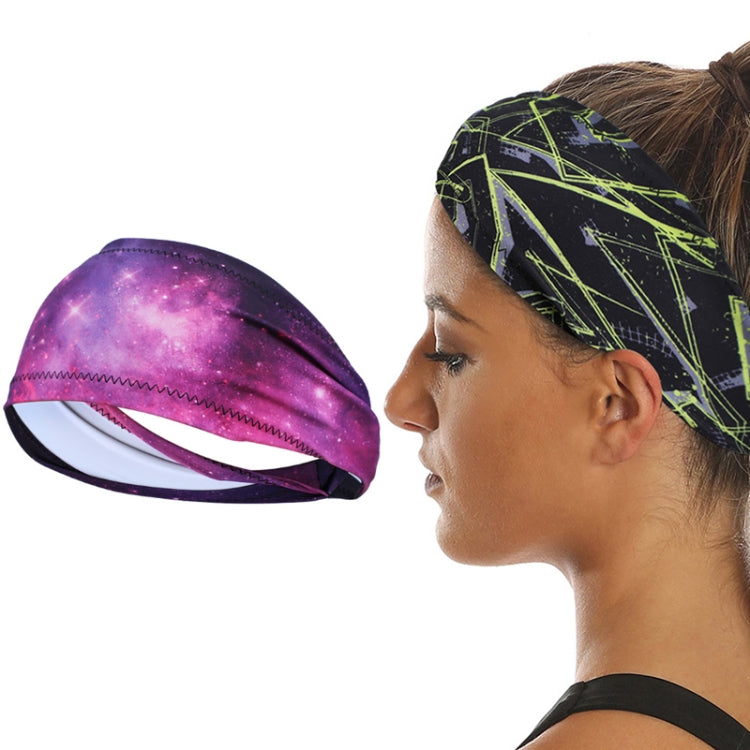 2 PCS Running Fitness Exercise Sweat-Absorbent Elastic Headband Sports Sweatband, Size: Free Size