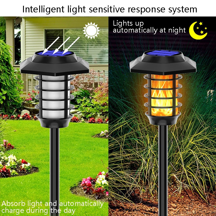 Solar LED Lawn Simulation Flame Lamp Outdoor Garden Lighting Landscape Light, Spec: 48 LED