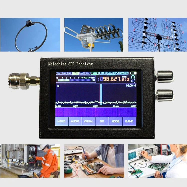 1.10A Version  50KHz~2GHz SDR Malachite Receiver 3.5Inch Touch Screen Software Radio SDR Receiver