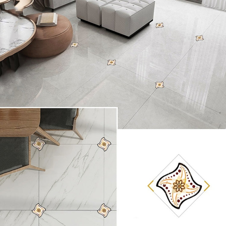 2 Sets Living Room Waterproof And Wear-Resistant Self-Adhesive Tile Stickers Diagonal Beautiful Seam Stickers