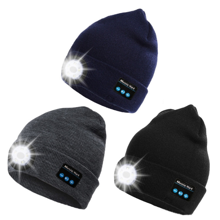M1-BL LED Glowing Bluetooth Music Hat Wireless Call Night Running Hat