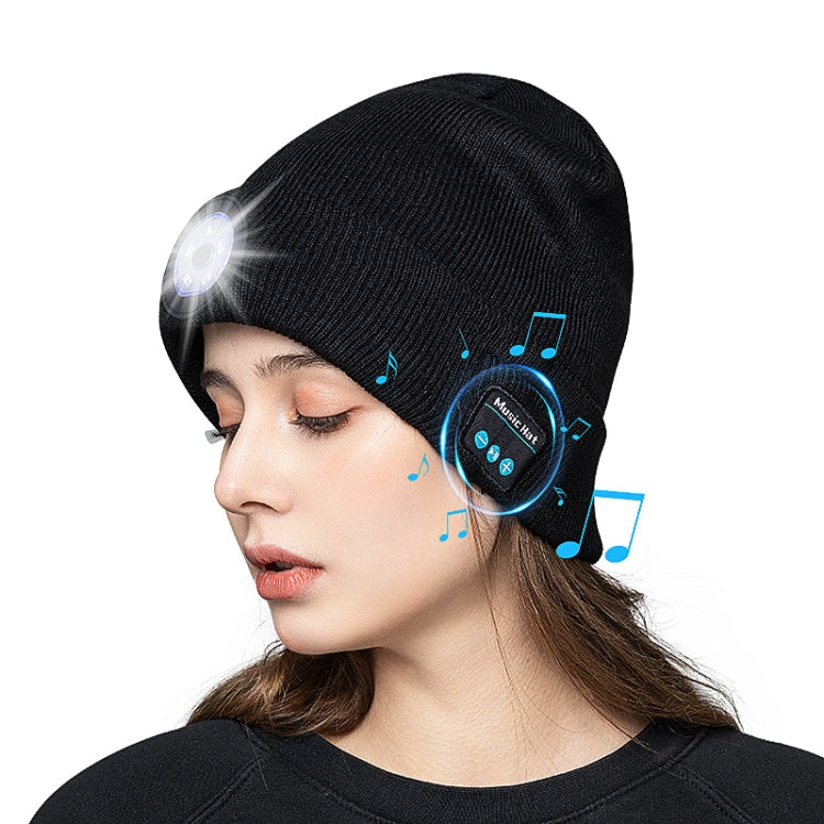 M1-BL LED Glowing Bluetooth Music Hat Wireless Call Night Running Hat