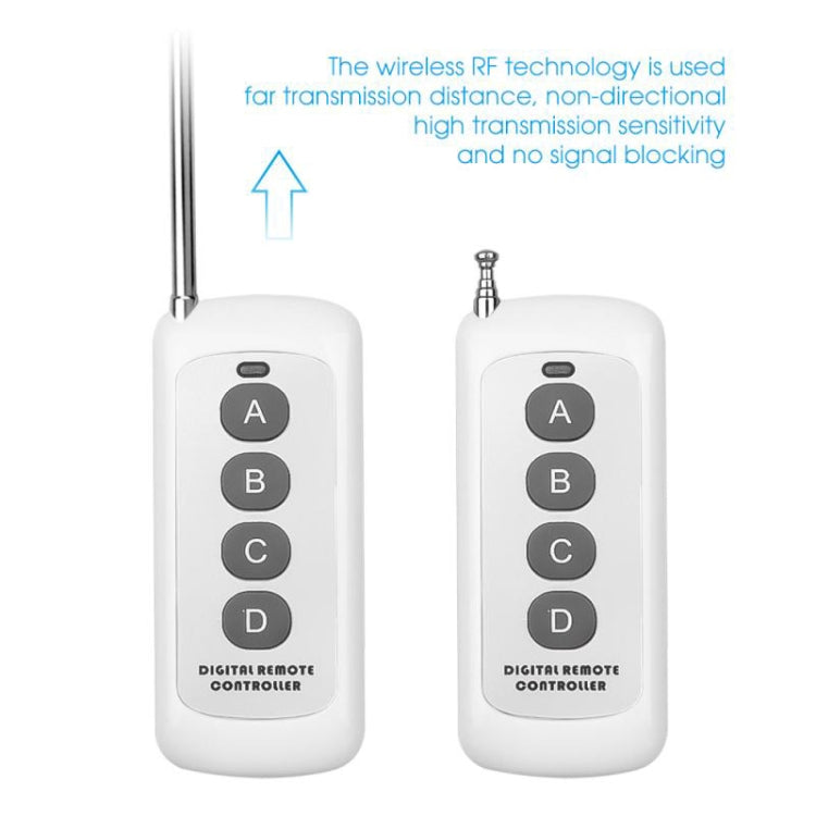 2 PCS 4 Key Wireless Remote Control Lamp Garage Door Remote, Style: with Antenna