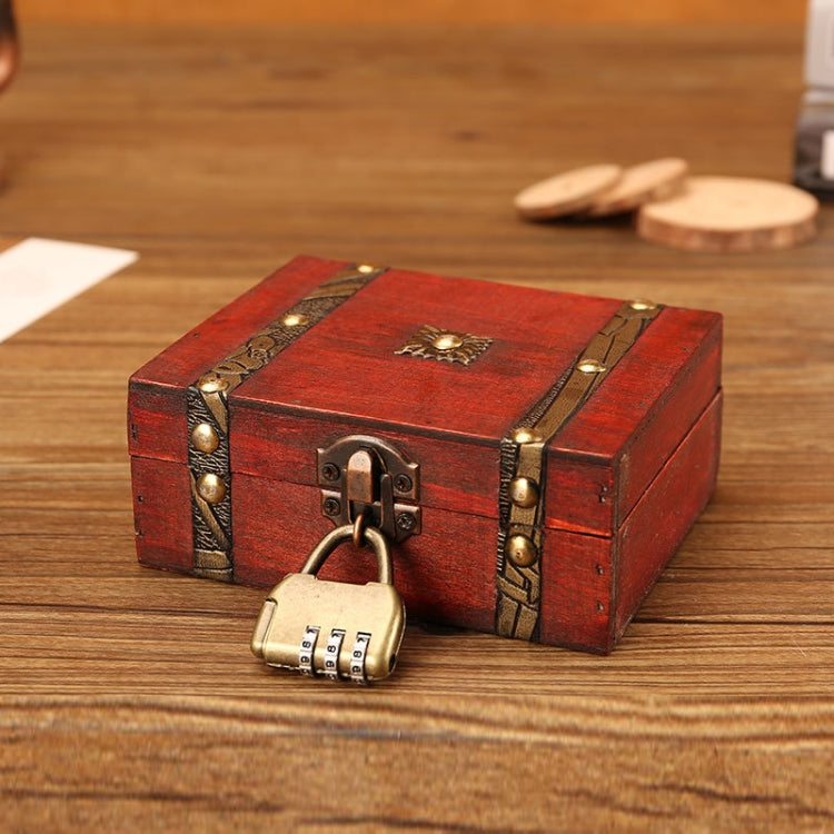 Antique Wooden Double Belt Jewelry Boxï¼ŒSpecificationï¼š With Password Lock