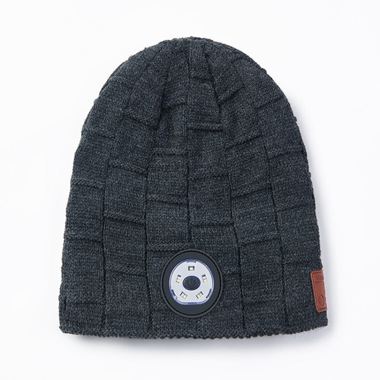RG5-BL Bluetooth LED Lighting Music Knit Hat Plus Velvet Night Running Lamp Hat