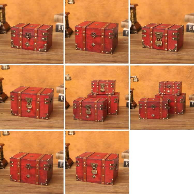 Antique Square Jewelry Storage Box Film And Television Props Wooden Boxï¼ŒSpecificationï¼š 6266 Large