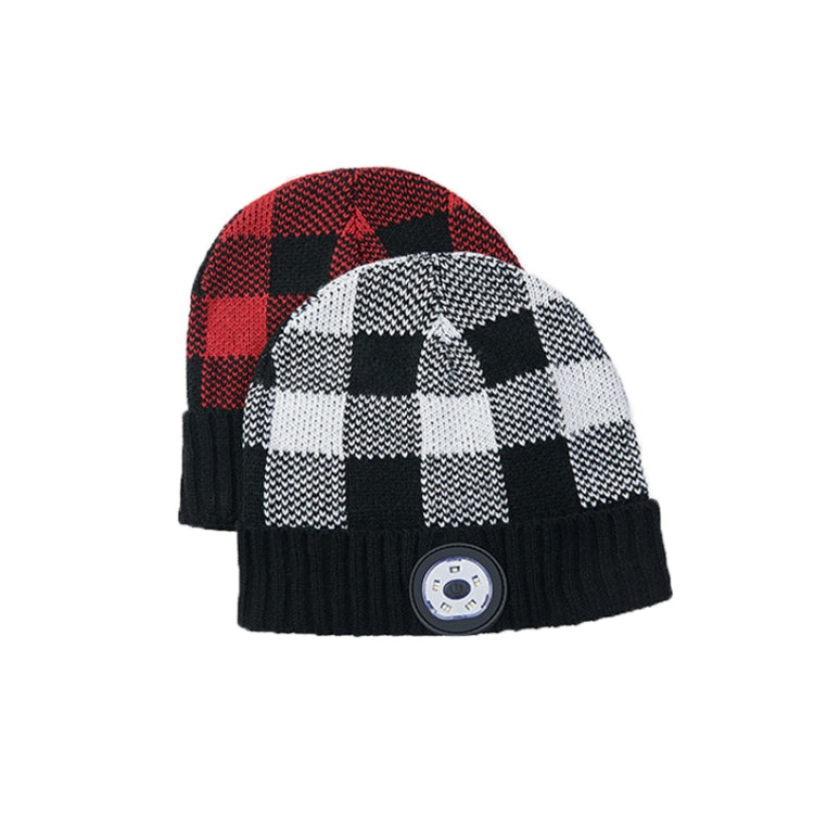 M3-BL Bluetooth Music Headset Cap Double Ear Stereo LED Lighting Warning Knit Hat