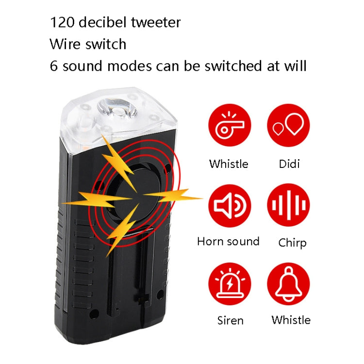 TG-ZX01501 LED Bicycle Front Light Night Riding Warning Light USB Charging Strong Light With Speaker Riding Light(TG-ZX01501)