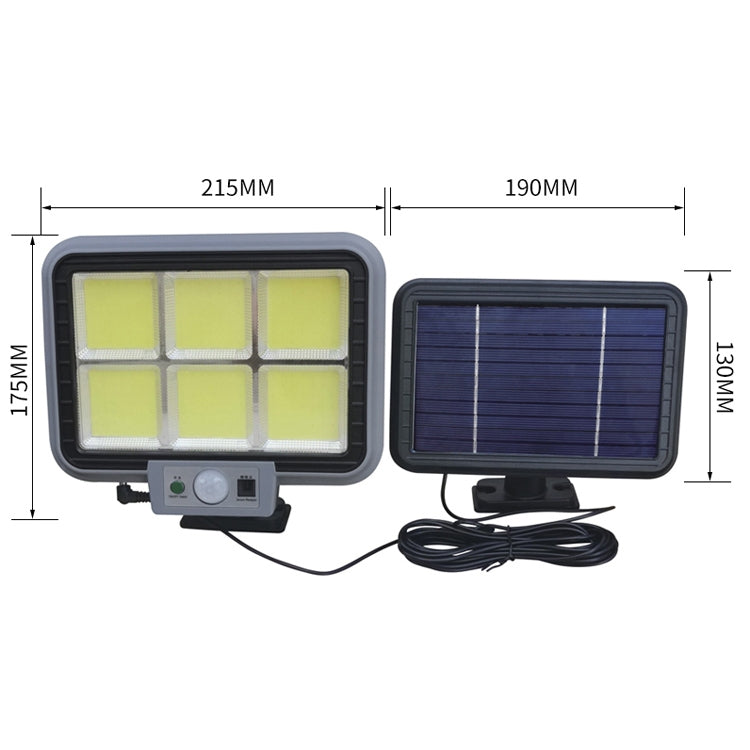 6 x 49 COB Outdoor Waterproof Solar Split Type Wall Light Human Induction Garden Corridor Household Street Light