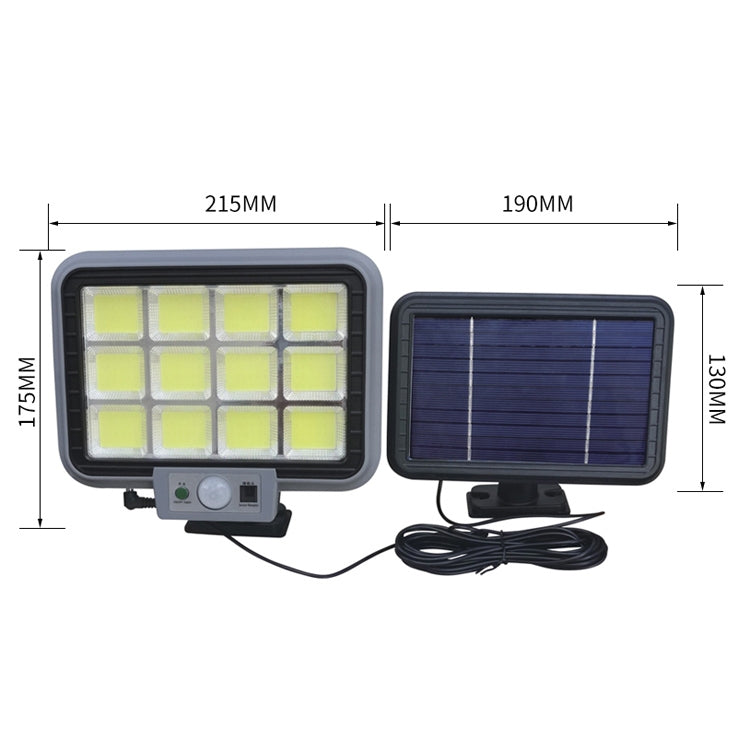 12 x 24 COB Outdoor Waterproof Solar Split Type Wall Light Human Induction Garden Corridor Household Street Light