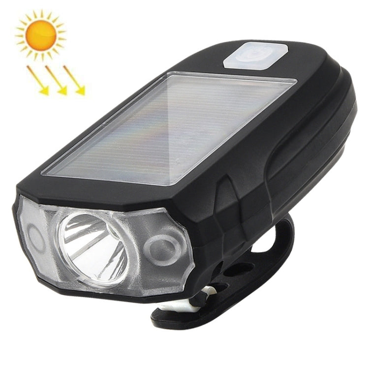 Solar Charging Bicycle Front Light Mountain Bike Riding High Bright Night Warning Bicycle Headlights( T6 Lamp Beads)