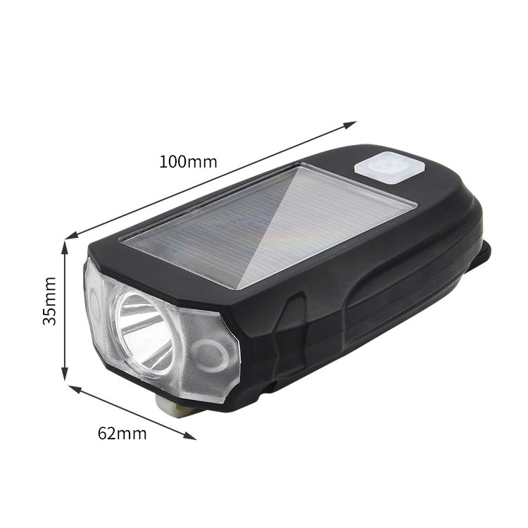 Solar Charging Bicycle Front Light Mountain Bike Riding High Bright Night Warning Bicycle Headlights( T6 Lamp Beads)