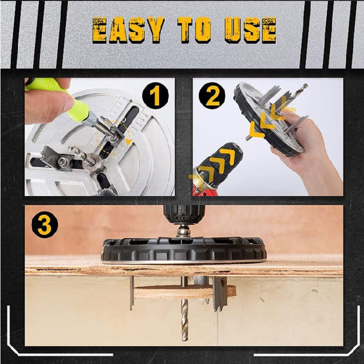 Adjustable Punching Saw  Power Drill Screwdriver Accessories, Adjustable Diameter: 45mm-130mm