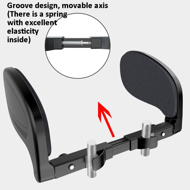 Car Side Sleeping Headrest Adjustable Car Neck Pillow(Black)