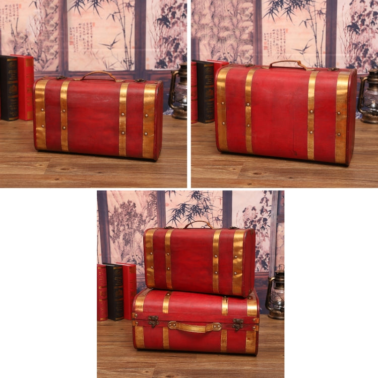 Wooden Portable Certificate Sundries Storage Box Photo Studio Shooting Propsï¼ŒSpecificationï¼š 1622-06 Red Phnom Penh 2PCS/Set