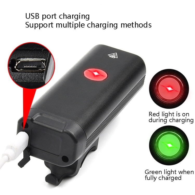 Bicycle Front Lamp Night Ride Highlighted USB Charging Warning Lamp Mountain Bike Riding Equipment Lamp(TG-ZX01001)