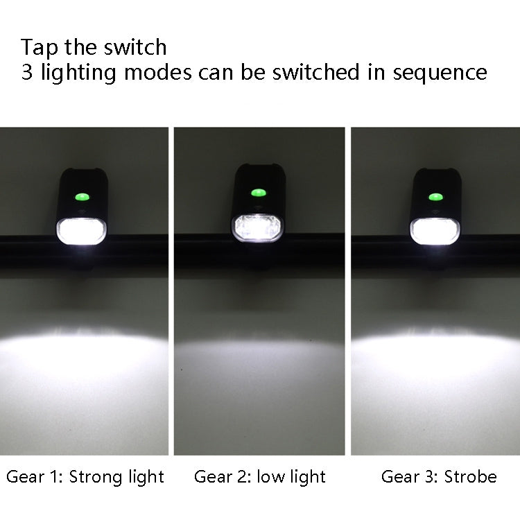 Bicycle Front Lamp Night Ride Highlighted USB Charging Warning Lamp Mountain Bike Riding Equipment Lamp(TG-ZX01001)