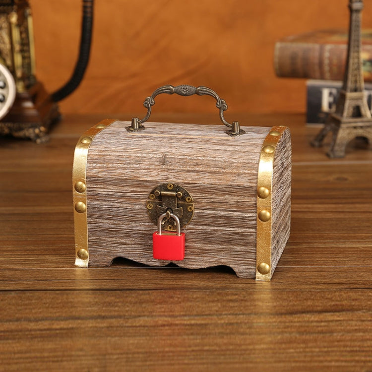Children Wooden Retro Piggy Bank Shooting Props And Ornamentsï¼ŒSpecificationï¼š Small