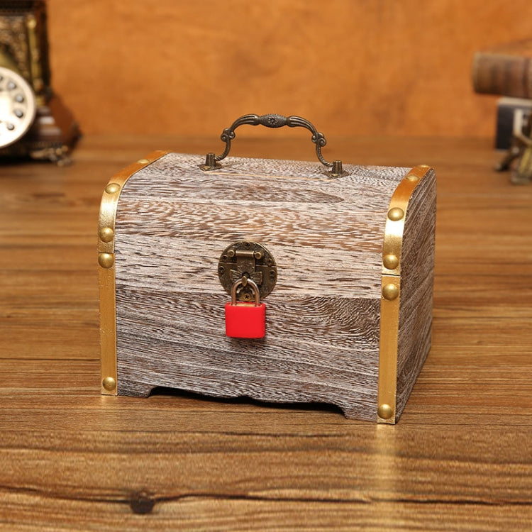 Children Wooden Retro Piggy Bank Shooting Props And Ornamentsï¼ŒSpecificationï¼š Medium