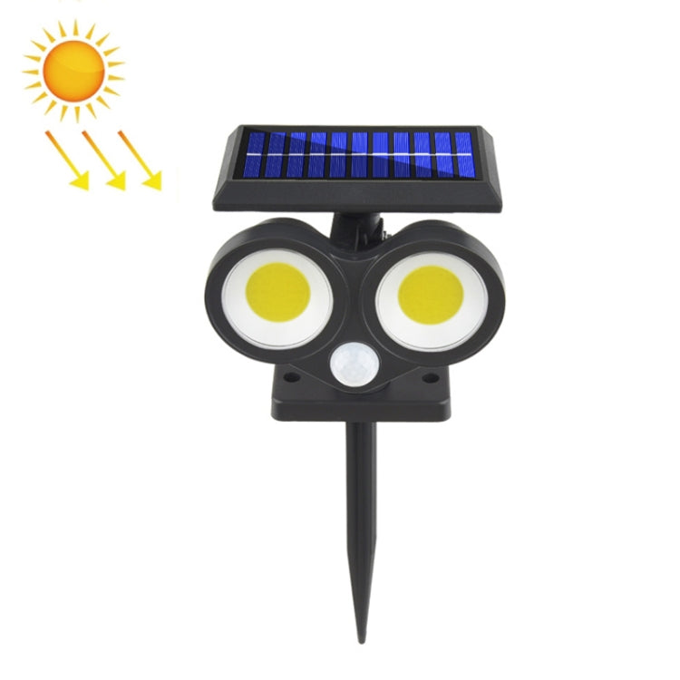 TG-TY092 Solar Double Head Sensing Wall Light Courtyard Lawn Light Outdoor Lighting Landscape Lamp, Spec: 56 COB