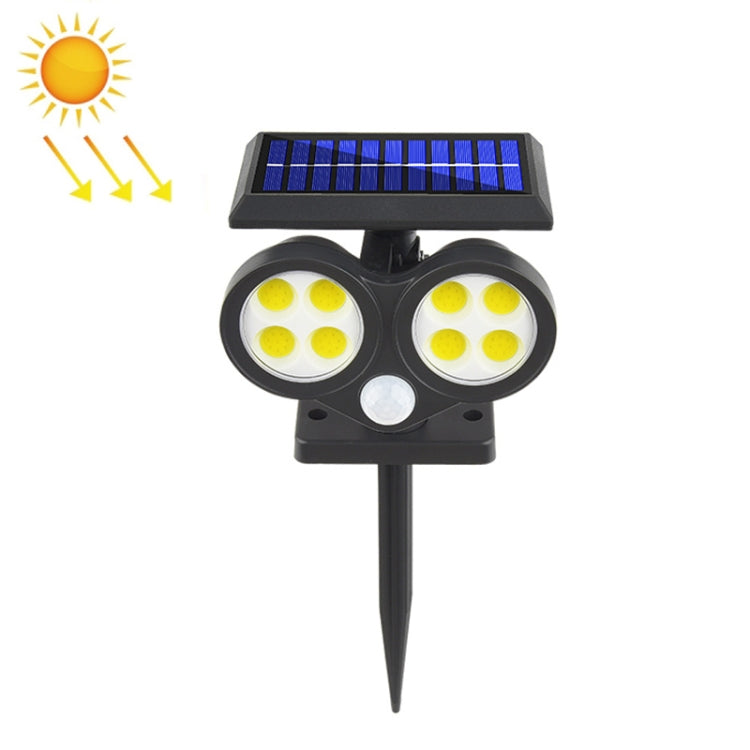 TG-TY092 Solar Double Head Sensing Wall Light Courtyard Lawn Light Outdoor Lighting Landscape Lamp, Spec: 64 COB