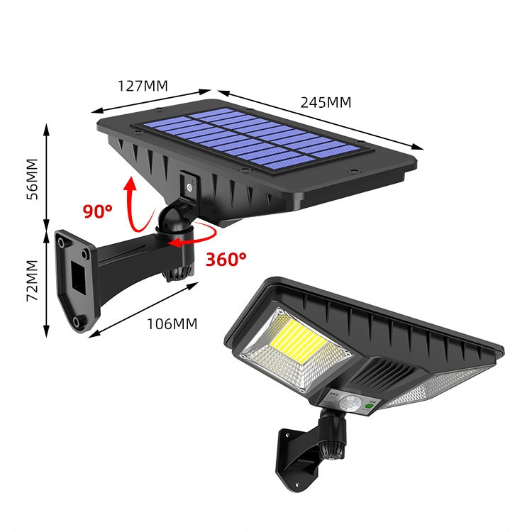 TG-TY081 LED Solar Wall Light Body Sensation Outdoor Waterproof Courtyard Lamp with Remote Control, Style: 160 LED Integrated