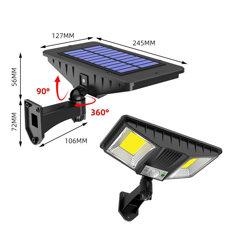 TG-TY081 LED Solar Wall Light Body Sensation Outdoor Waterproof Courtyard Lamp with Remote Control, Style: 160 COB Integrated