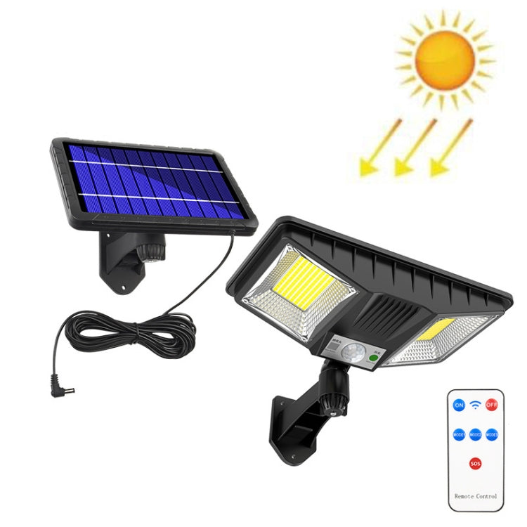 TG-TY081 LED Solar Wall Light Body Sensation Outdoor Waterproof Courtyard Lamp with Remote Control, Style: 160 LED Splitable