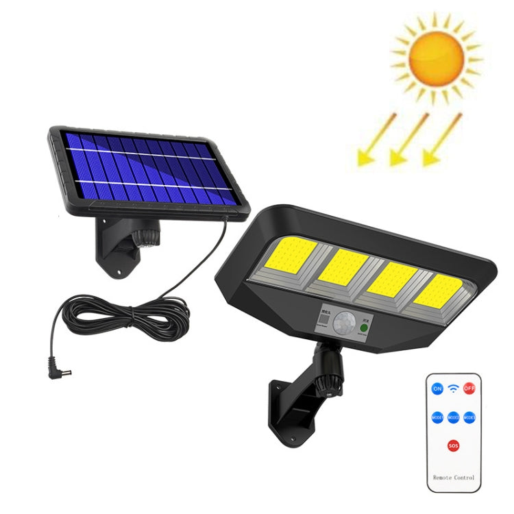 TG-TY081 LED Solar Wall Light Body Sensation Outdoor Waterproof Courtyard Lamp with Remote Control, Style: 138 COB Splitable