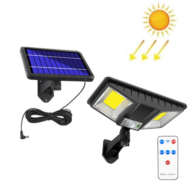 TG-TY081 LED Solar Wall Light Body Sensation Outdoor Waterproof Courtyard Lamp with Remote Control, Style: 160 COB Splitable