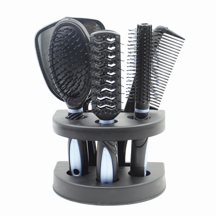 2 Sets 6-In-1 Mirror Comb Hair Comb With Base Set Massage Scalp Beauty Comb(Ramdom Color Delivery)