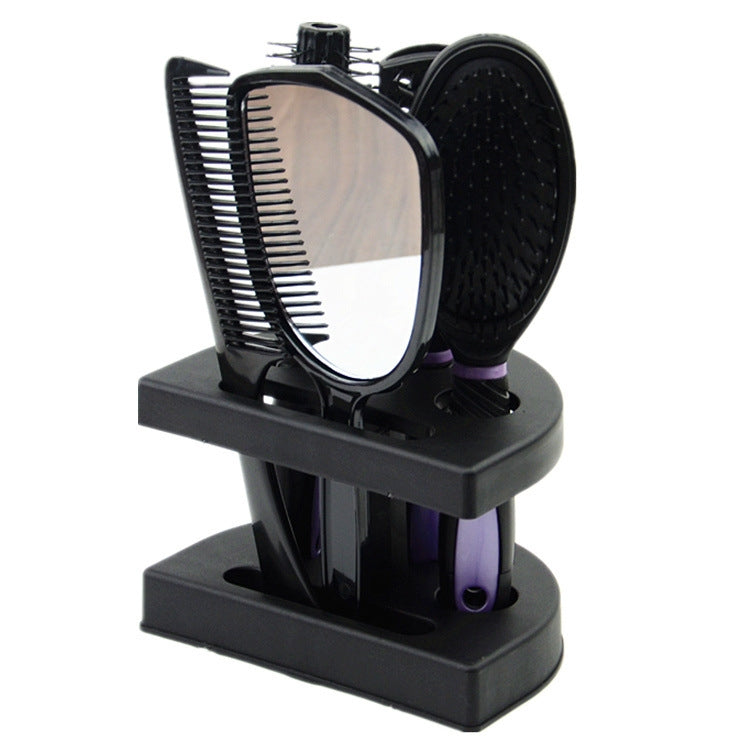 2 Sets 6-In-1 Mirror Comb Hair Comb With Base Set Massage Scalp Beauty Comb(Ramdom Color Delivery)