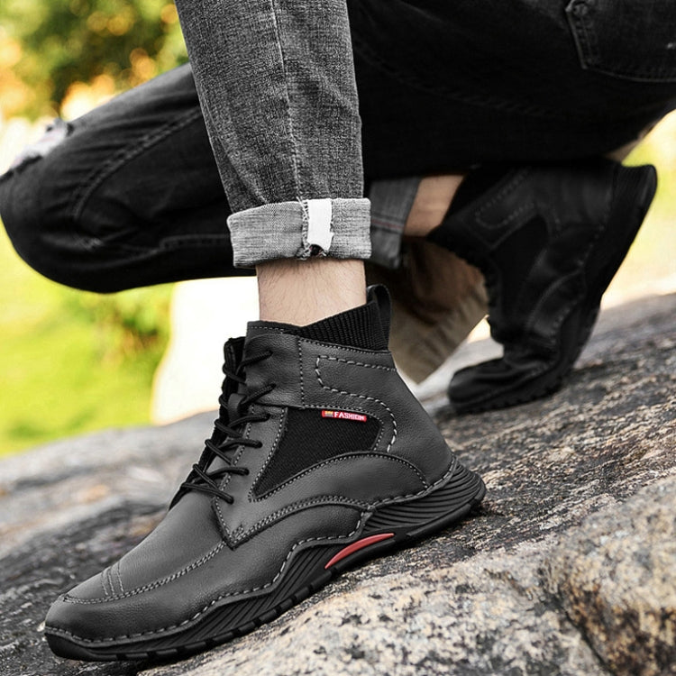 AA9659 Autumn And Winter High-Top Men Boots Outdoor Thicken Sole Hiking Shoes, Size: 38