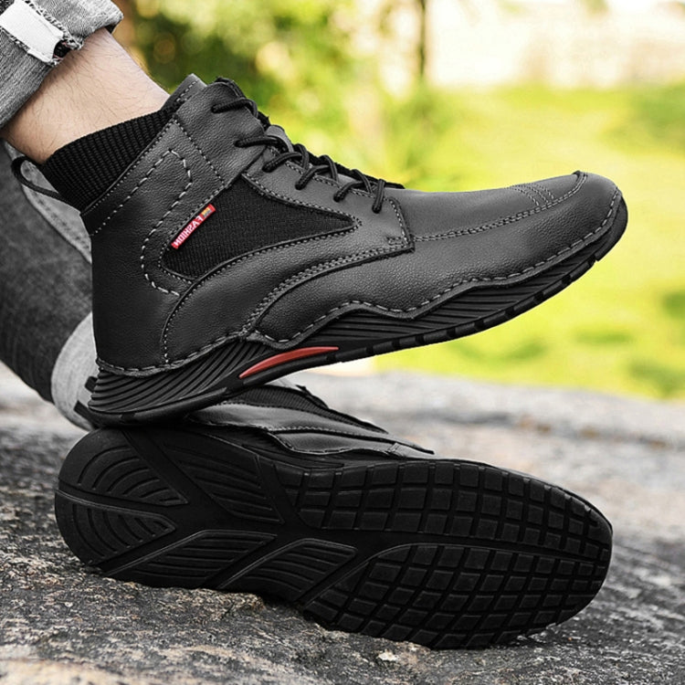 AA9659 Autumn And Winter High-Top Men Boots Outdoor Thicken Sole Hiking Shoes, Size: 42