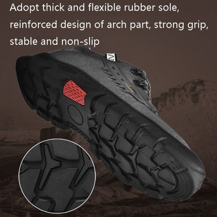 XZ2182 Autumn Men Outdoor Hiking Shoes Cowhide Laced Thick-Soled Men Shoes, Size: 38
