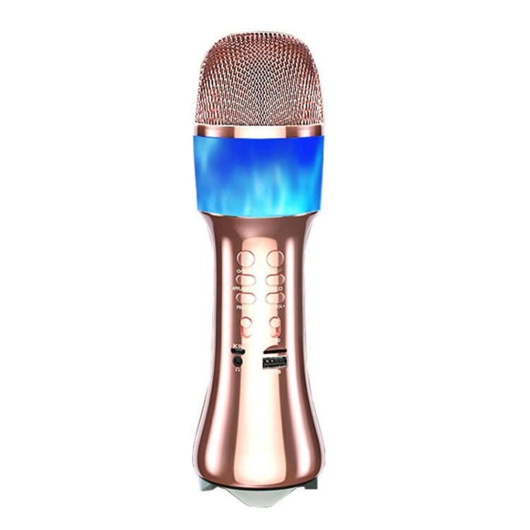 Q99 Bluetooth Microphone Wireless Silencing Applause Changing Tone Blue Light Microphone Audio
