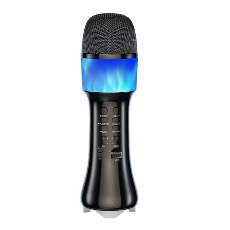 Q99 Bluetooth Microphone Wireless Silencing Applause Changing Tone Blue Light Microphone Audio
