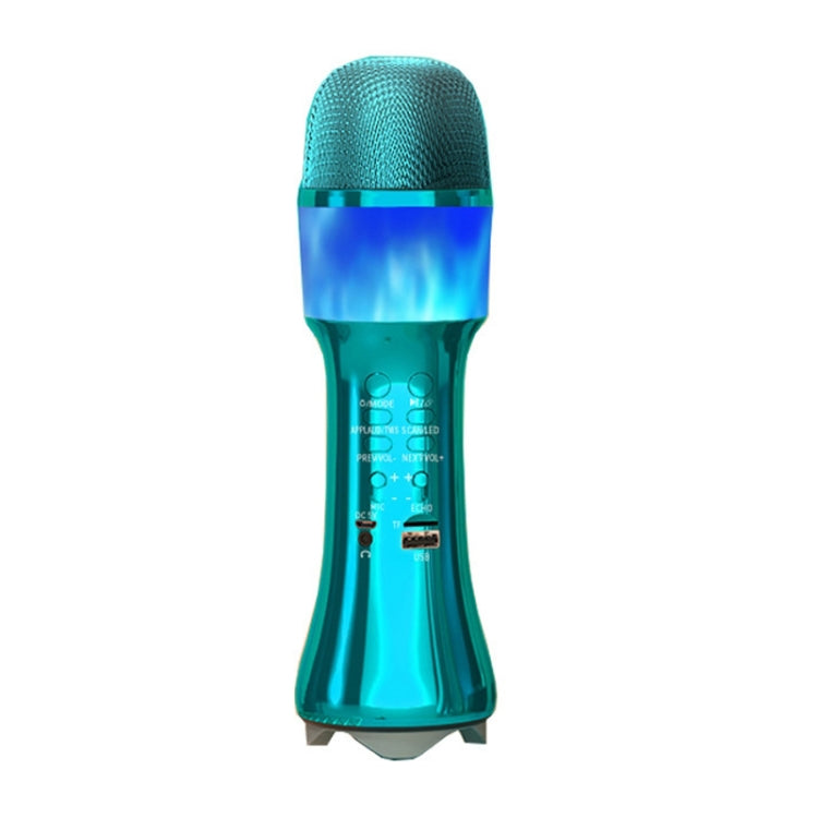 Q99 Bluetooth Microphone Wireless Silencing Applause Changing Tone Blue Light Microphone Audio