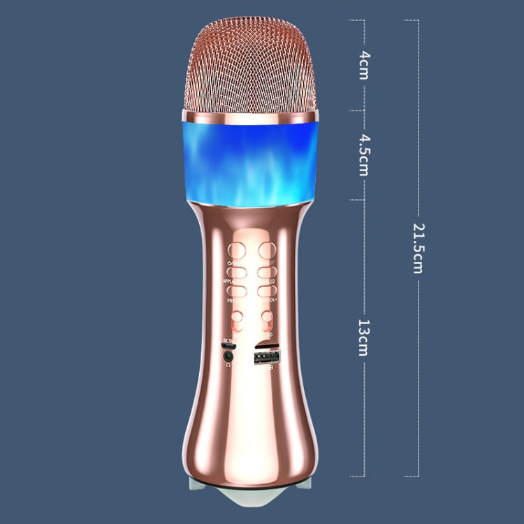 Q99 Bluetooth Microphone Wireless Silencing Applause Changing Tone Blue Light Microphone Audio