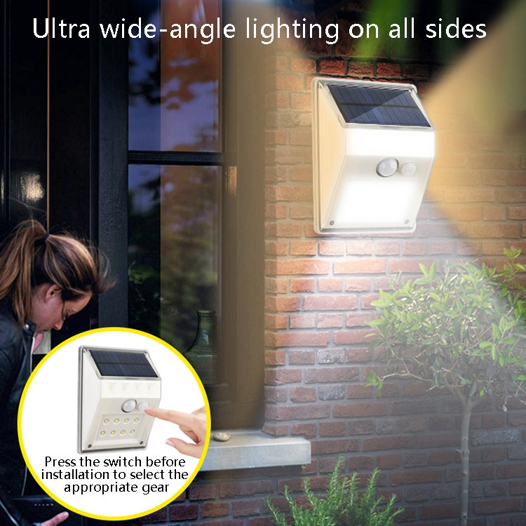 TG-TY057 Four Sides Floodlit Solar Garden Light Body Induction Wall Lamp Outdoor Lighting, Style: 4 LED + 50 COB + 2 LED