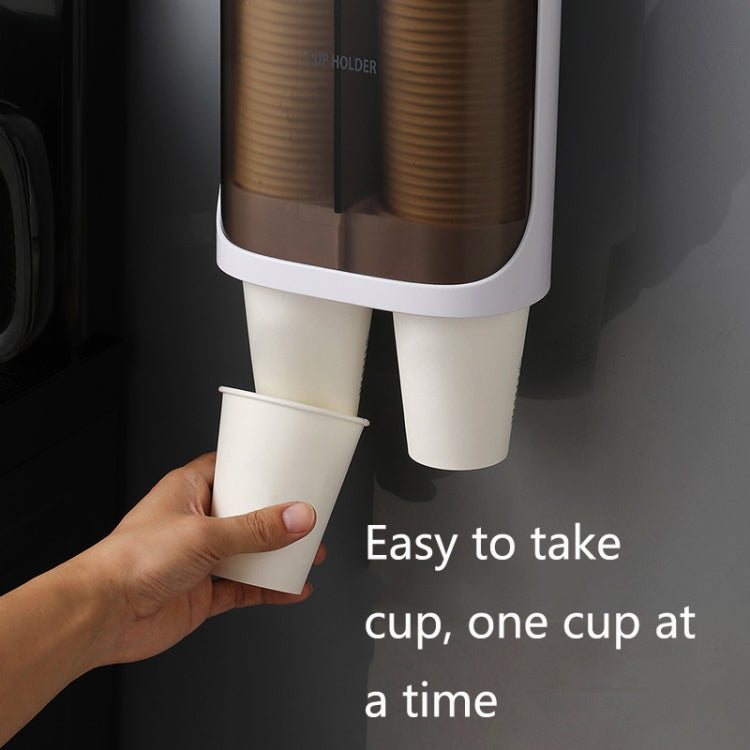 Wall-Mounted Disposable Cup Remover Punch-Free Cup Holder Home Office Convenient Cup Holder, Colour: Binocular Green