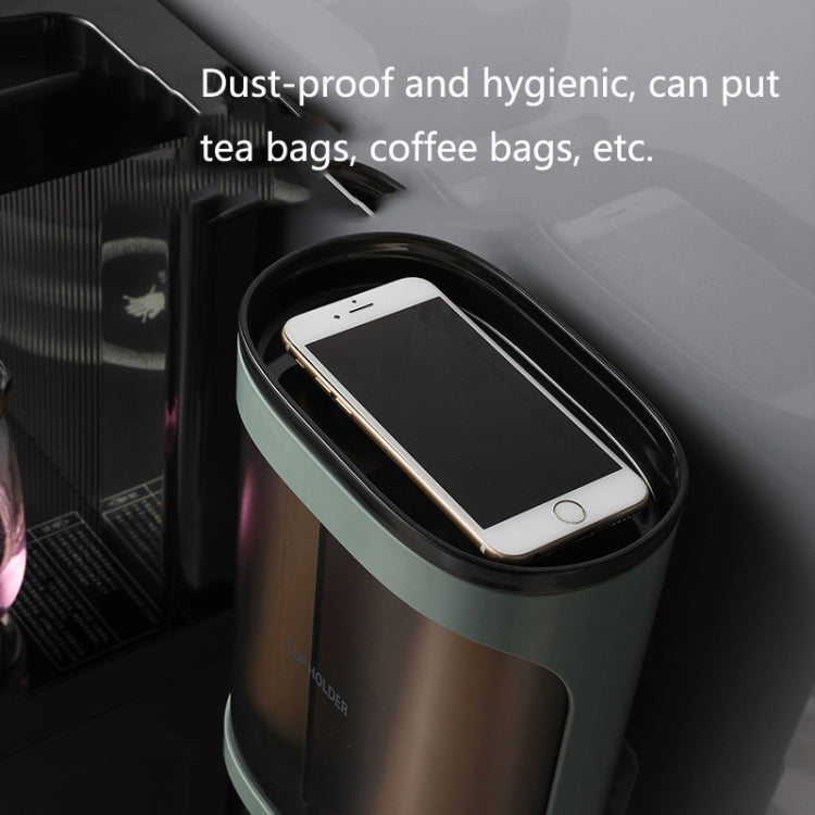 Wall-Mounted Disposable Cup Remover Punch-Free Cup Holder Home Office Convenient Cup Holder, Colour: Monocular White