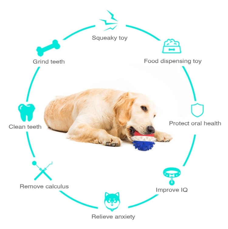 Pet Puppy Teething Stick Vocal Dog Toy Leaking Food Ball Pet Supplies