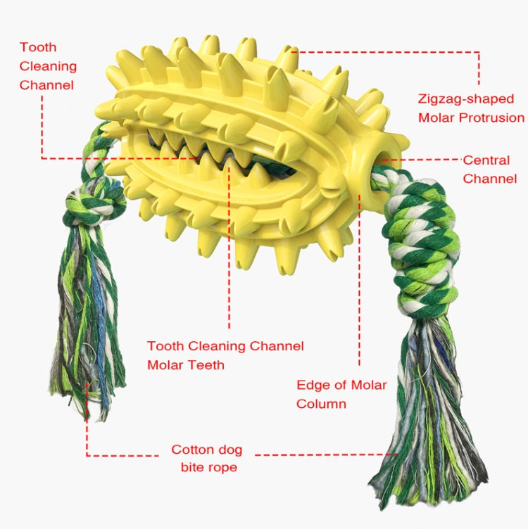 With Cotton Rope + No Cotton Rope Set Dog Toy With Rope Prickly Pear Molar Stick Dog Toothbrush