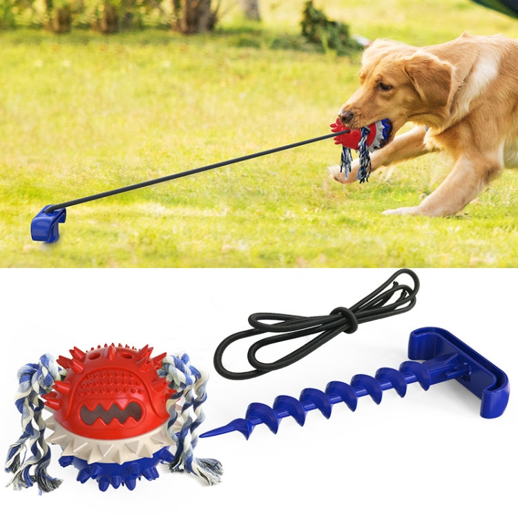 Pet Supplies Dog Molars Outdoor Tug-Of-War Draw Rope Ball Sounding Dog Toy