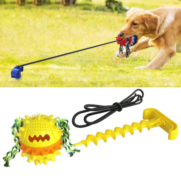 Pet Supplies Dog Molars Outdoor Tug-Of-War Draw Rope Ball Sounding Dog Toy