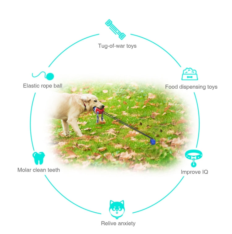 Pet Supplies Dog Molars Outdoor Tug-Of-War Draw Rope Ball Sounding Dog Toy