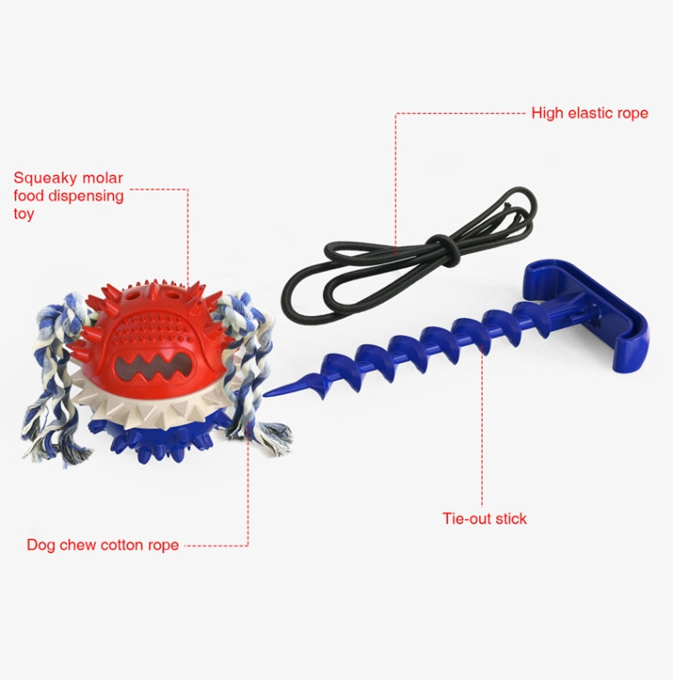 Pet Supplies Dog Molars Outdoor Tug-Of-War Draw Rope Ball Sounding Dog Toy