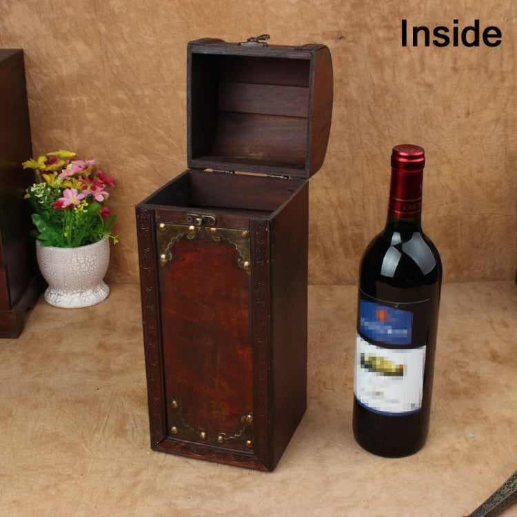Antique Wine Wooden Storage Box Wedding Packaging Box(34cmx11.5cmx11cm)